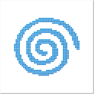 Dreamcast Pixel Cubes - blue Posters and Art